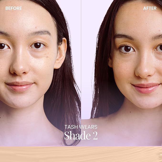 Naked Sundays BeautyScreen™ SPF 50 Mineral Peptide Foundation Tint – 2-in-1 Skin Tint & Mineral Sunscreen | Radiant, Buildable Coverage, Acne-Safe, Infused with Peptides (2 Fair Sand, 1.01 oz)-BrightBean Baby