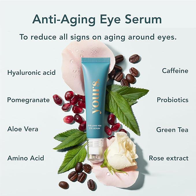 YOURS Eye Serum with Caffeine & Antioxidants | Hydrates and Brightens Under Eye Area | Restores Skin Firmness and Reduces Appearance of Fine Lines-BrightBean Baby
