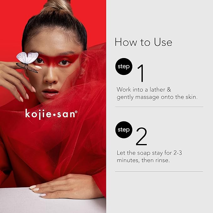 Kojie San Skin Brightening Brush Set - Original Kojic Acid Soap That Helps Reduces Dark Spots & Other Types of Skin Damage – 65g x 6 Bars and Relumins Deep Pore Facial Cleansing Brush-BrightBean Baby