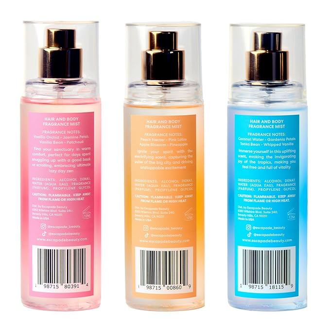 Trio Gift Set: So Alive, Soak it In, Cozy Up - Hair and Body Fragrance Mist - (3), 4.2oz each-BrightBean Baby