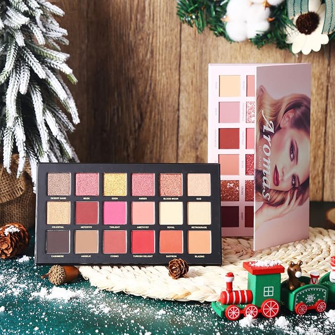 2Pcs Twilight Dusk + Aromas Nude Eyeshadow Palette Makeup Set, Matte Shimmer Glitter Pressed Pearl All Highly Pigmented Blending Powder, Natural Velvet Texture Eye Shadow Kit