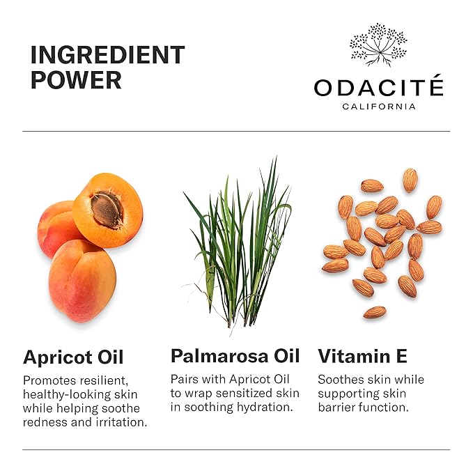 Odacité Anti Aging Serum Concentrate with Apricot and Palmarosa - For Fragile Capillaries - Ultra-Soothing Facial Serum for Fragile Skin, Redness & Healthy Looking Skin - 0.17 Fl. Oz-BrightBean Baby
