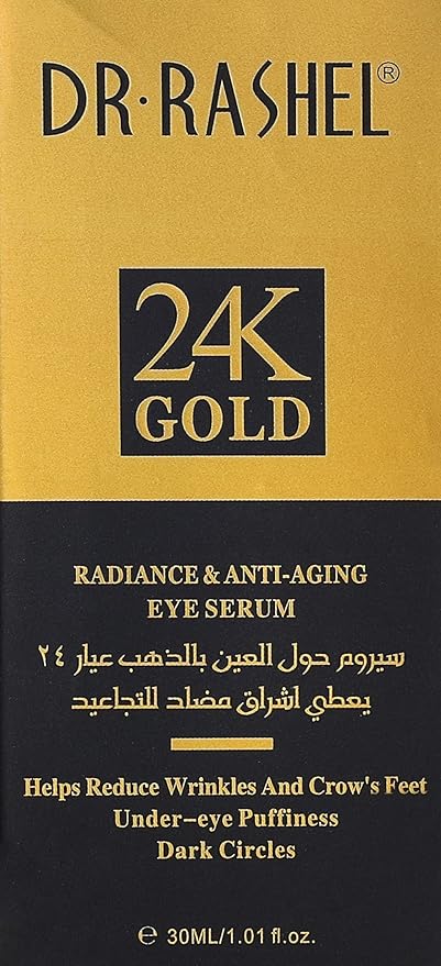 24K Gold Radiance Collagen & Anti - Aging Eye Serum, Helps To Reduce Wrinkle, Under eye Puffiness & Dark Circles, Size 1.01 Fl Oz (Pack Of 1)-BrightBean Baby