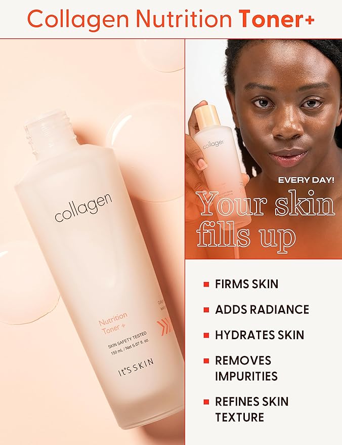 It'S SKIN Collagen Nutrition Toner, Anti-Wrinkle Face Toner with Marine Collagen, Firming & Revitalizing, Texture Refining pH Balancing & Nourishing Toner, 5.07 fl.oz.-BrightBean Baby