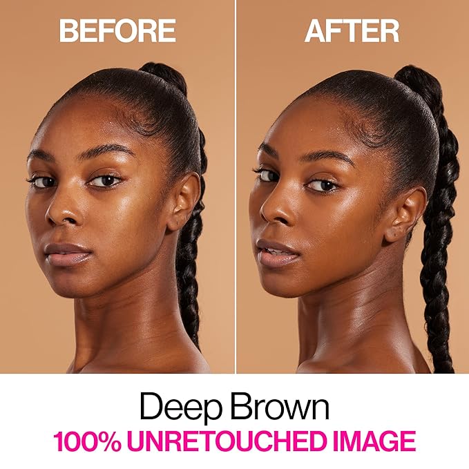 wet n wild Bare Focus Skin Tint, 5% Niacinamide Enriched, Buildable Sheer Lightweight Coverage, Natural Radiant Finish, Hyaluronic & Vitamin Hydration Boost, Cruelty-Free & Vegan - Deep Brown-BrightBean Baby
