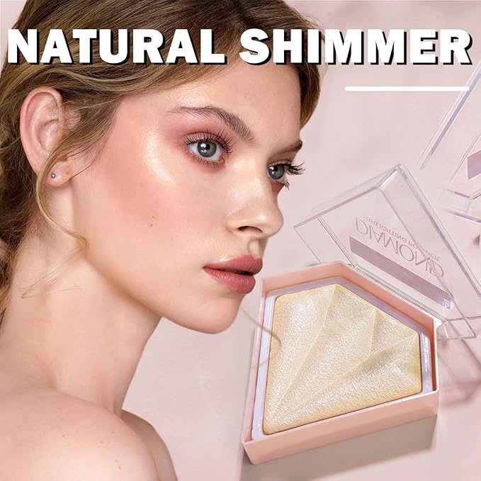 White Highlighter Makeup Palette Face Highlighter Powder Iluminadores De Maquillaje Narutal Shimmer Glitter Highlighter Contour Powder Makeup Palette-02 Quicksand Gold-BrightBean Baby