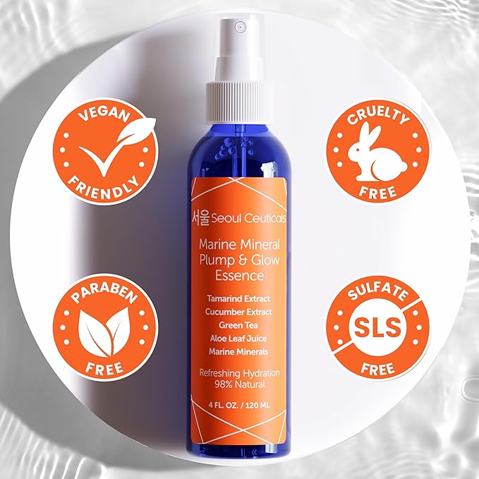 SeoulCeuticals Korean Skin Care Essence Toner - K Beauty Skincare Spray Mist For Face Contains Cucumber Extract and Marine Minerals + Organic Aloe - Get That Healthy Youthful Glow-BrightBean Baby