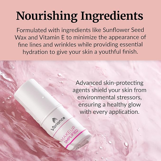 Vibriance Complexion Sticks - Foundation for Mature Skin - Sheer, Buildable Coverage Face Makeup Foundation for Older Women - 3-in-1 Base, Contour, Concealer - Beige-BrightBean Baby