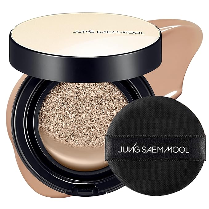 JUNG SAEM MOOL Essential Skin Nuder Cushion 26N Taupe Beige 0.49 Fl Oz, No Refill, Natural Radiant Finish Cushion Foundation with Buildable Coverage, Lightweight Texture, Korean Foundation Makeup-BrightBean Baby