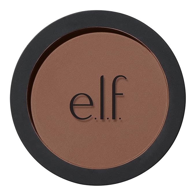 e.l.f. Primer-Infused Bronzer, Long-Lasting, Lightweight & Buildable Powder Bronzer, Delivers A Matte Finish, Vegan & Cruelty-Free, Desert Sun-BrightBean Baby