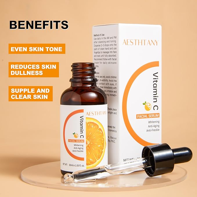 Hydrating Hyaluronic Acid Serum for Face with Vitamin C, Vitamin E | 30ml / 1.06 fl.oz | Daily Moisturizing Face Serum-BrightBean Baby