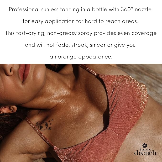 Body Drench Quick Tan Bronzing Spray Medium-Dark 6 Ounce (177ml) (2 Pack)
