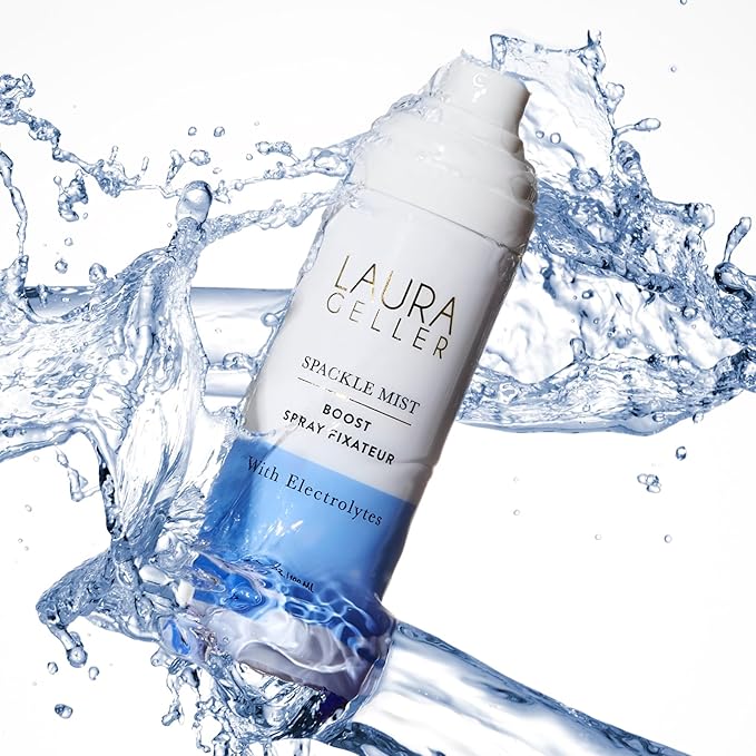 LAURA GELLER NEW YORK Spackle Mist Boost Setting Spray with Electrolytes - Long-Lasting Makeup Spray with Blue Light Protection - Dewy Skin Makeup Setting Spray-BrightBean Baby