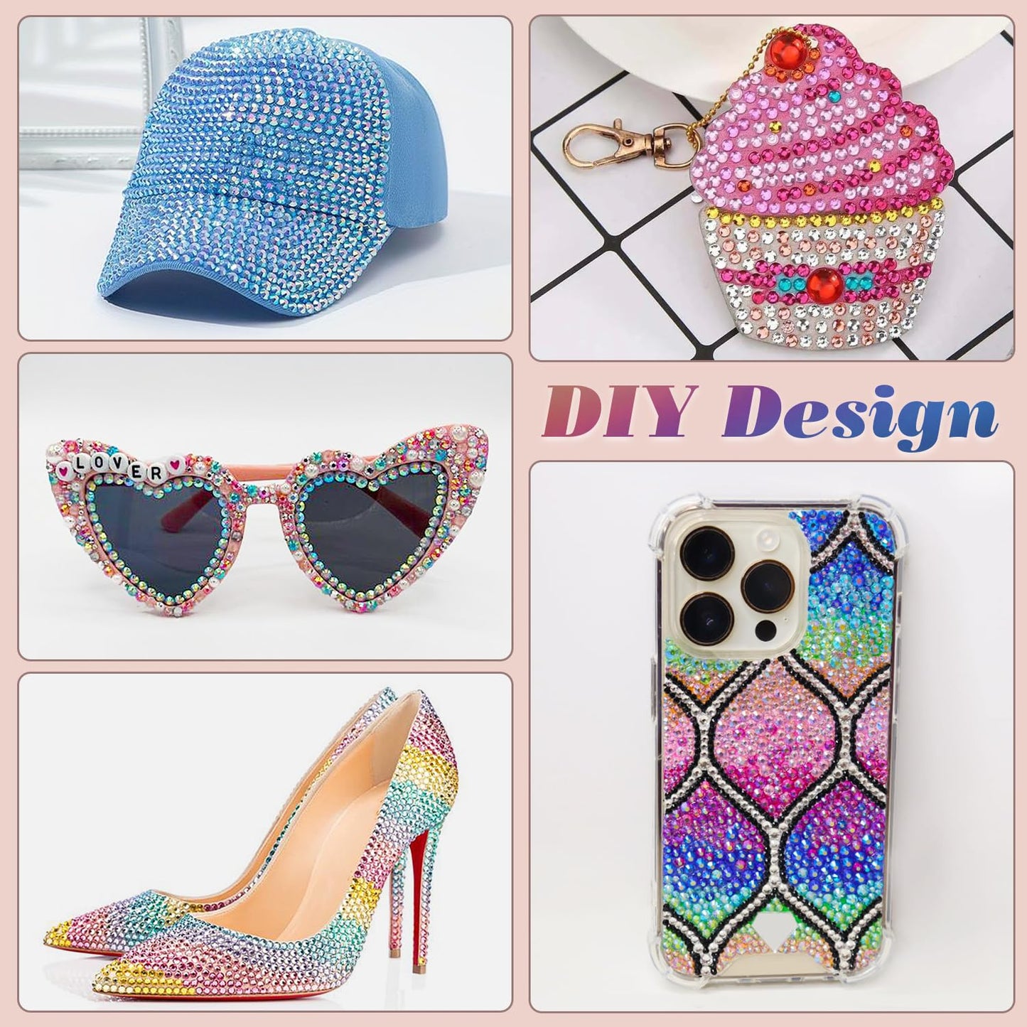 8500 PCS Flatback Rhinestones for Crafting and 3PCS B7000 Glue (Pack 1), 2 Boxes of Rainbow Resin Rhinestones Gems Charms for Bedazzling DIY Crafts Fabric Clothing Tumblers Shoes Nail Art-BrightBean Baby