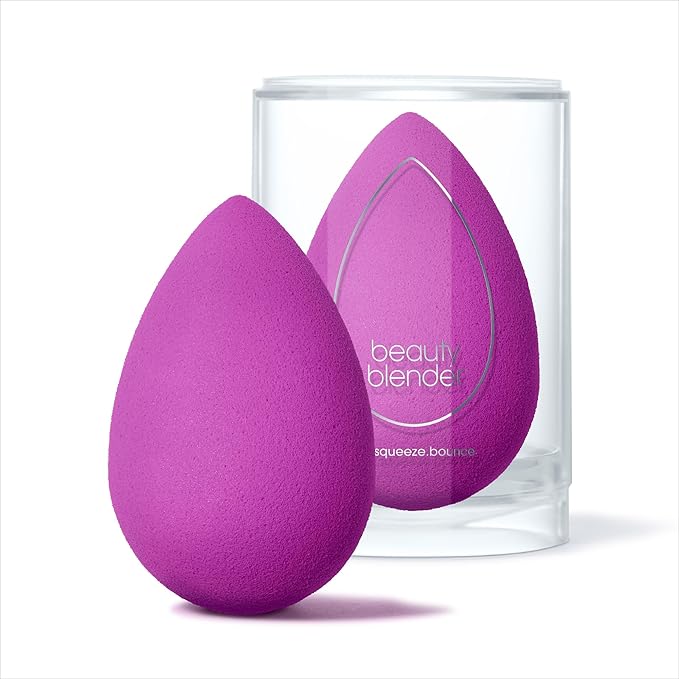Beautyblender® | Amethyst Beauty Blender Makeup Sponge, Super-Soft Foam Easily Blends Foundations, Powders & Creams, Made in USA, Reusable, Washable, Streak Free Application, Vegan, Cruelty Free-BrightBean Baby