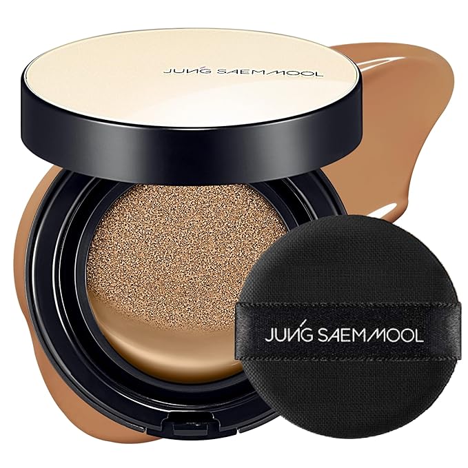 JUNG SAEM MOOL Essential Skin Nuder Cushion 30C Cinnamon 0.49 Fl Oz, No Refill, Natural Radiant Finish Cushion Foundation with Buildable Coverage, Lightweight Texture, Korean Foundation Makeup-BrightBean Baby
