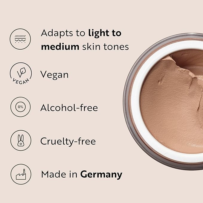 M. Asam Magic Finish Porcelain Teint Make-Up Mousse (1.01 Fl Oz) – 4in1 Primer, Foundation, Concealer & Powder With Buildable Coverage, Adapts To Fair Skin Tones, Leaves Skin Looking Flawless-BrightBean Baby