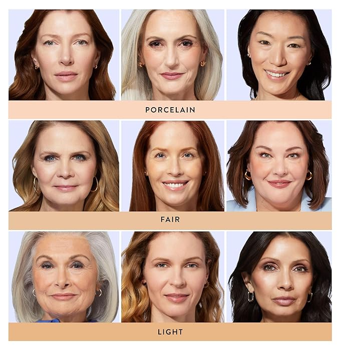 LAURA GELLER NEW YORK Baked Balance-n-Brighten Foundation with Kabuki Brush Makeup Set, Porcelain-BrightBean Baby