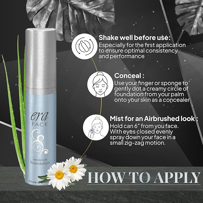 ERA Beauty ERA Face spray makeup (Y1 Creamy Vanilla, 2.25 oz) - airbrush foundation, everyday, buildable, professional spray on cosmetics-BrightBean Baby