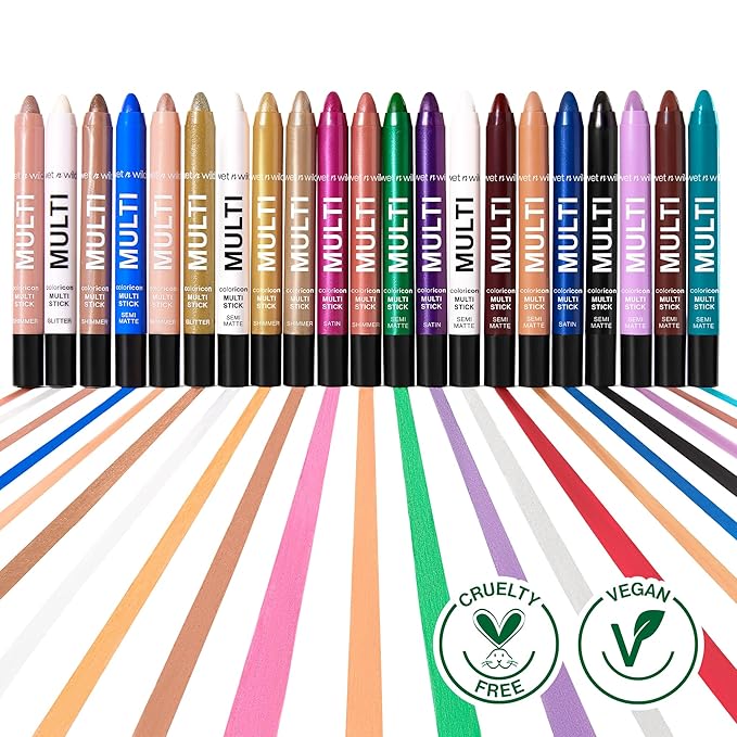 wet n wild Color Icon Cream Eyeliner Eyeshadow Multi-Stick, Moisturizing, Nourishing Velvety Cream-to-Powder Buildable & Blendable Formula, Cruelty-Free & Vegan - Green-BrightBean Baby
