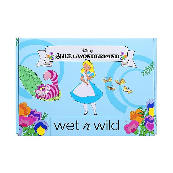 wet n wild Alice in Wonderland PR Box - Makeup Set with Versatile Brushes, Buildable & Blendable Palettes, Vibrant Colors, & Lip Glosses for Unique Looks, Cruelty-Free & Vegan-BrightBean Baby