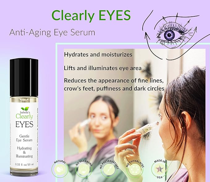 EYES, Natural Anti Aging Eye Serum | Hydrating and Firming Instant Treatment for Tired Puffy Eyes, Dark Circles, Swollen Eyelid, Eye Bags with Cucumber and Avocado | Made in USA-BrightBean Baby