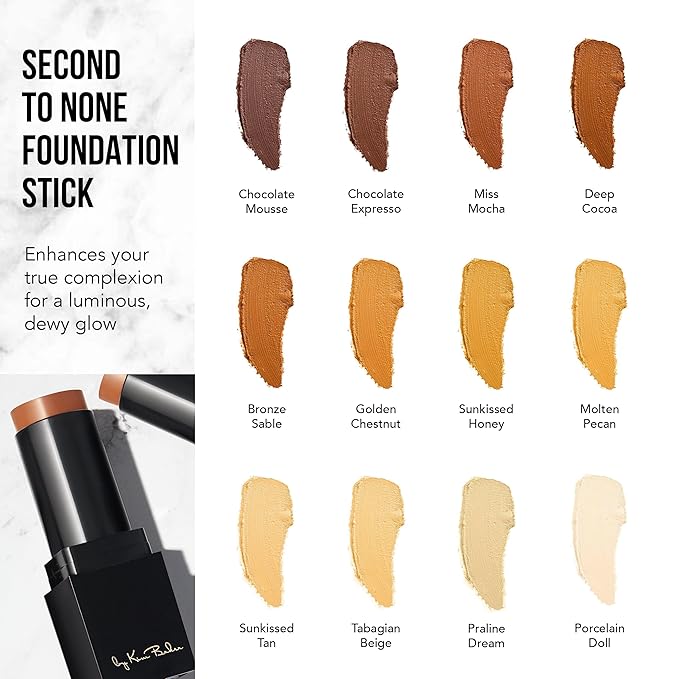 Glamazon Second to None Foundation Stick, Sunkissed Tan, Light-to-Full Coverage, Weightless Makeup With a Glowy Natural Finish-BrightBean Baby
