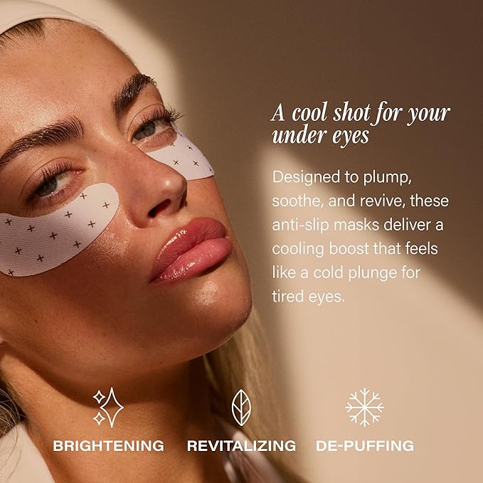'+ Lux Unfiltered Cooling Under Eye Patches - Anti-Slip Caffeine Infused Korean Eye Mask - Reduces Puffiness, Brightens, & Hydrates Skin - Fragrance Free, Vegan, & Cruelty Free - 10 Count-BrightBean Baby