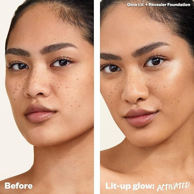 Kosas Glow I.V. Vitamin-Infused Skin Enhancer Face Makeup - Tinted Beauty Highlighter for a Healthy Glow - Radiate-BrightBean Baby