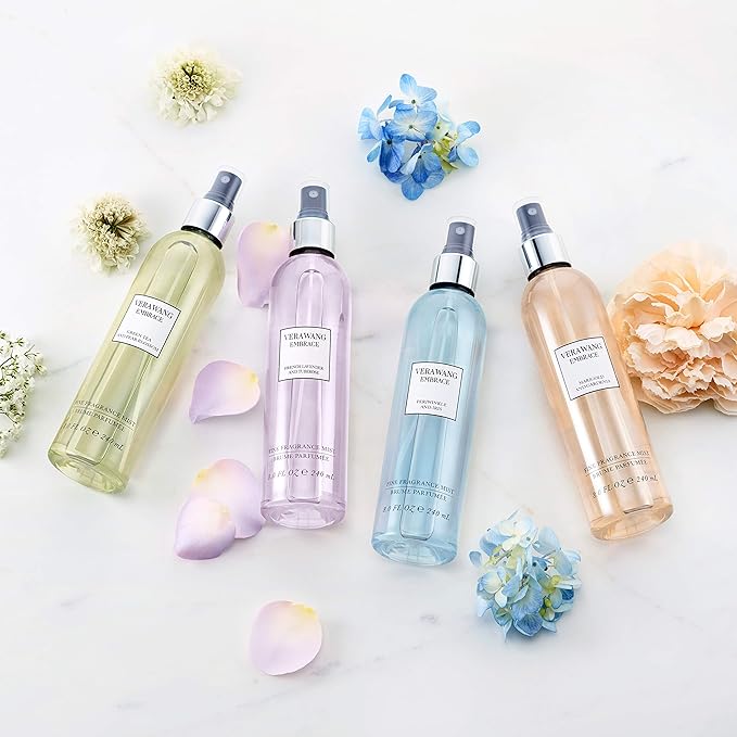 Vera Wang Embrace Body Mist Spray for Women, Green Tea & Pear Blossom, 8 Fluid Oz with Periwinkle and Iris Scent, 8 Ounce Body Mist Spray Passionate-BrightBean Baby