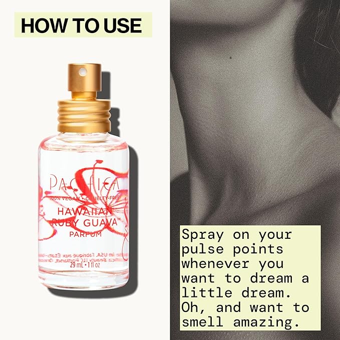 Pacifica Hawaiian Ruby Guava Spray Perfume - Vegan, Cruelty-Free Personal Fragrance with Essential Oils-BrightBean Baby