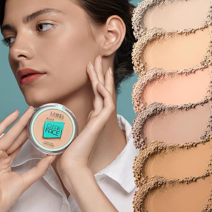 Lamel OhMy Clear Face Powder - Light Natural Coverage & Suet Control - Cruelty Free - Light Natural N.401-BrightBean Baby