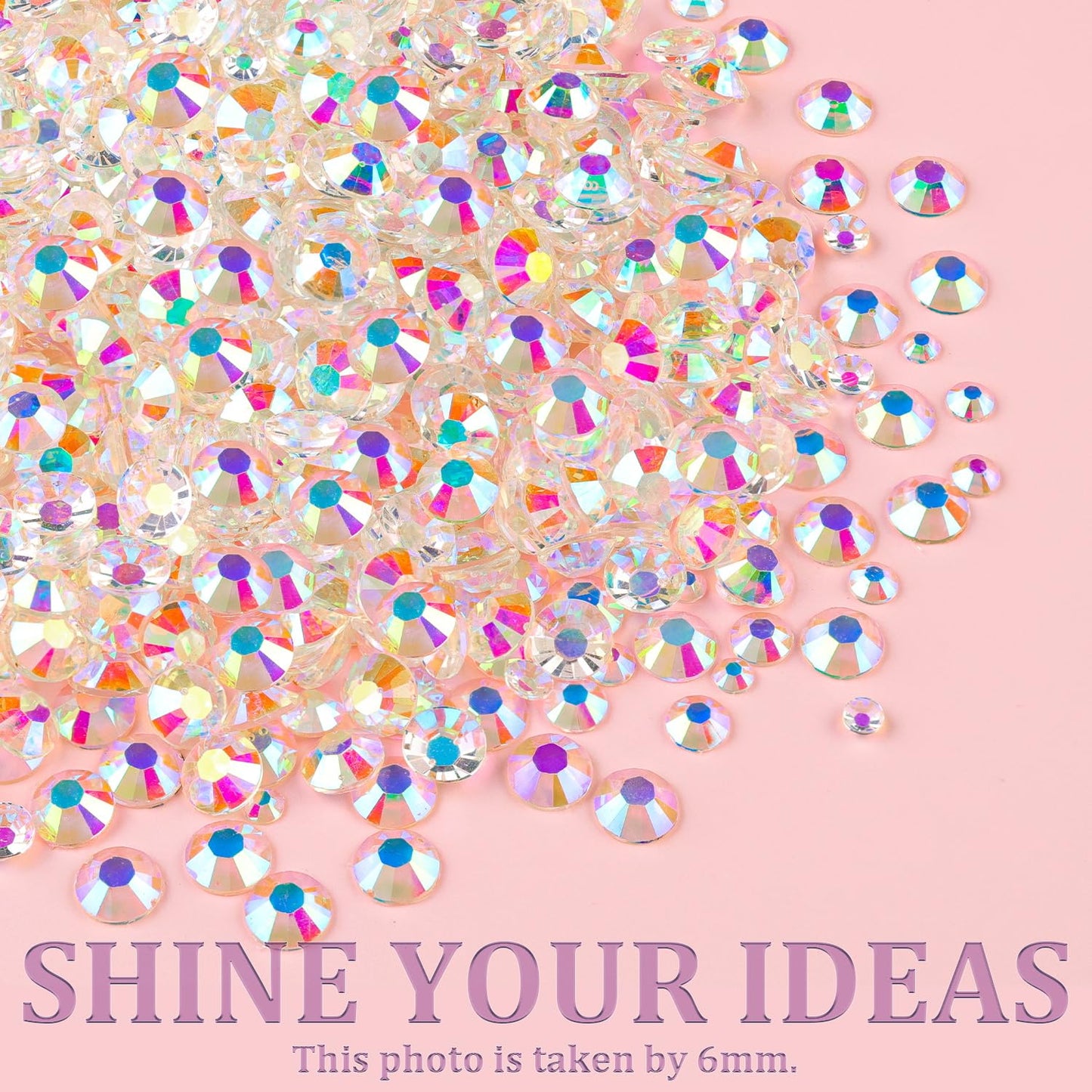 Resin Jelly Rhinestones for Crafting with B7000 Jewelry Glue, 2 Boxes Transparent AB Flatback Crystals with 3Pcs 10ml Glue, Bedazzling Non Hotfix Gems for DIY Tumblers Clothing Shoes Manicure-BrightBean Baby