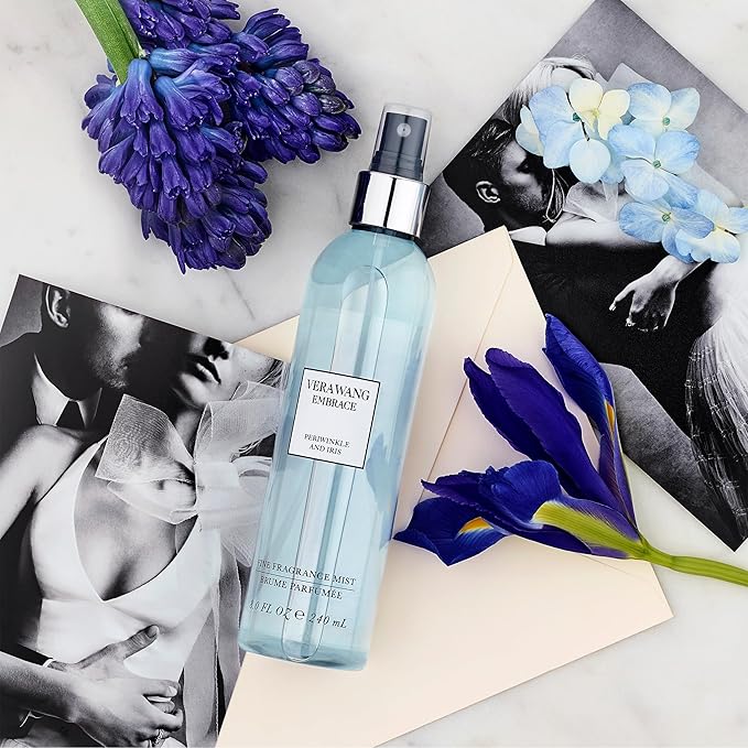 Vera Wang Embrace Periwinkle and Iris Body Mist 8.4 fl oz (Pack of 1), Notes of Bergamot, Periwinkle, and Vanilla, Women's Fragrance, Long Lasting, Everyday Fragrance-BrightBean Baby