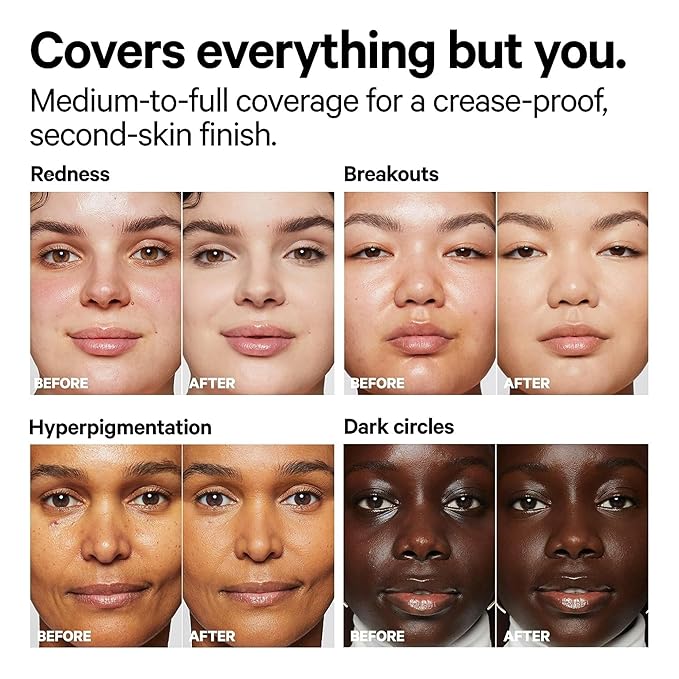 Milk Makeup Future Fluid All Over Cream Concealer, 5W (Fair with Warm Undertones) - 0.28 fl oz - Medium-to-Full Coverage - Up to 12-Hour Wear - Crease-Proof Finish - Vegan, Cruelty Free-BrightBean Baby