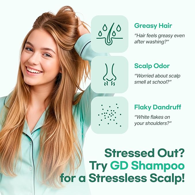 TS GD Shampoo for Teens | Korean Anti-Dandruff Shampoo for Oily & Itchy Scalp | Fruity Allergy-Free Scent | Sulfate-Free Gentle Hair Care (14.1 Oz)-BrightBean Baby