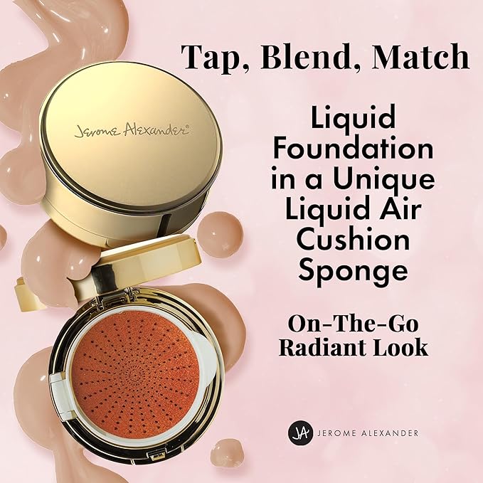 MagicMinerals AirCushion Foundation by Jerome Alexander, Cushion Foundation with Skincare Actives, Long-Lasting, Semi-Matte Finish, Full Buildable Coverage (Medium)-BrightBean Baby