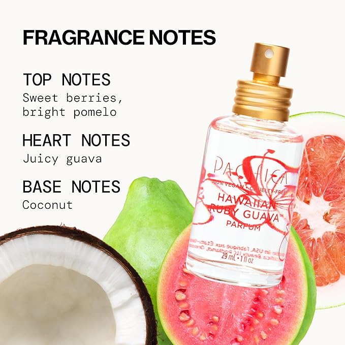 Pacifica Hawaiian Ruby Guava Spray Perfume - Vegan, Cruelty-Free Personal Fragrance with Essential Oils-BrightBean Baby
