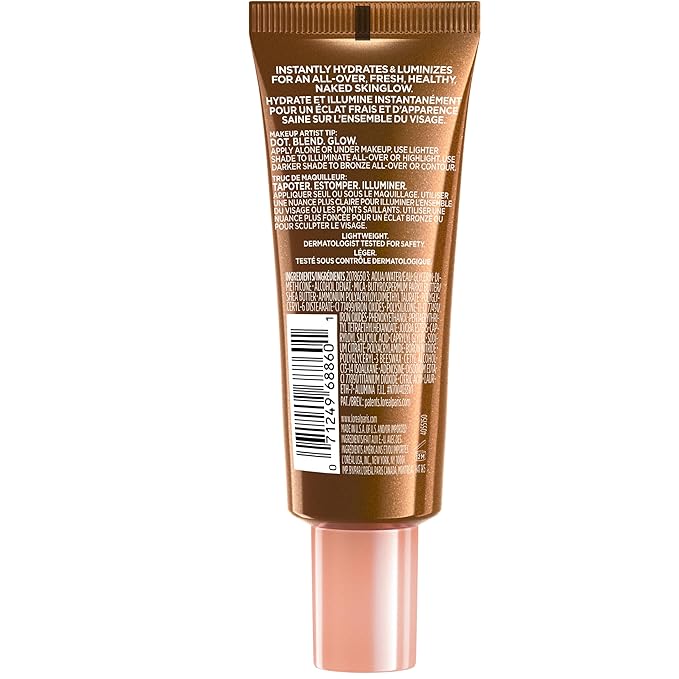 L'Oreal Paris Makeup True Match Lumi Glotion, Natural Glow Enhancer, Illuminator Highlighter, Bronzing Drops For a Sun-Kissed Glow, 905 Rich-BrightBean Baby