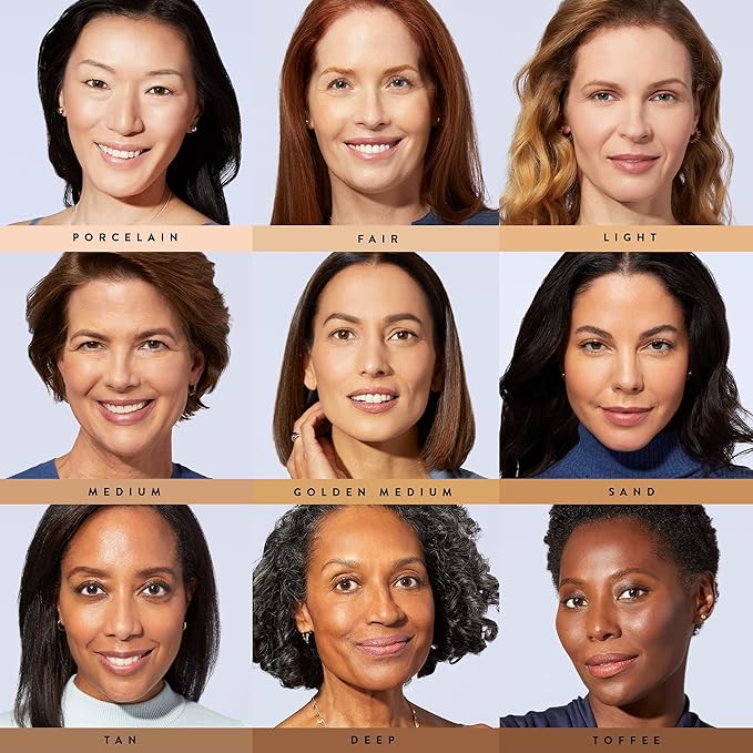 LAURA GELLER NEW YORK Baked Balance-n-Brighten Foundation with Kabuki Brush Makeup Set, Porcelain-BrightBean Baby