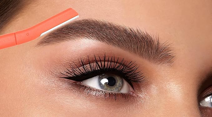 Chaosss &., Facial Fuzz-Free Razor, Eyebrow Trimmer Chaosss Co. Professional Exfoliating Dermaplaning Tool, Peach Fuzz Shaver and Multipurpose Home Skin Care for Women and Men (Pack of 4)