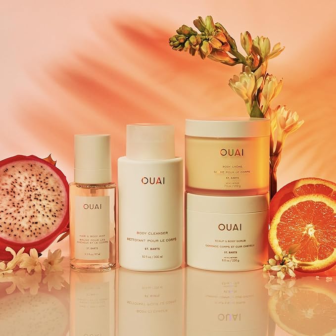 OUAI St. Barts Hair and Body Mist - Tropical-Scented Hair Perfume and Body Spray - Notes of Dragonfruit, Orange Blossom, Tuberose & Musk (8 Fl Oz)-BrightBean Baby