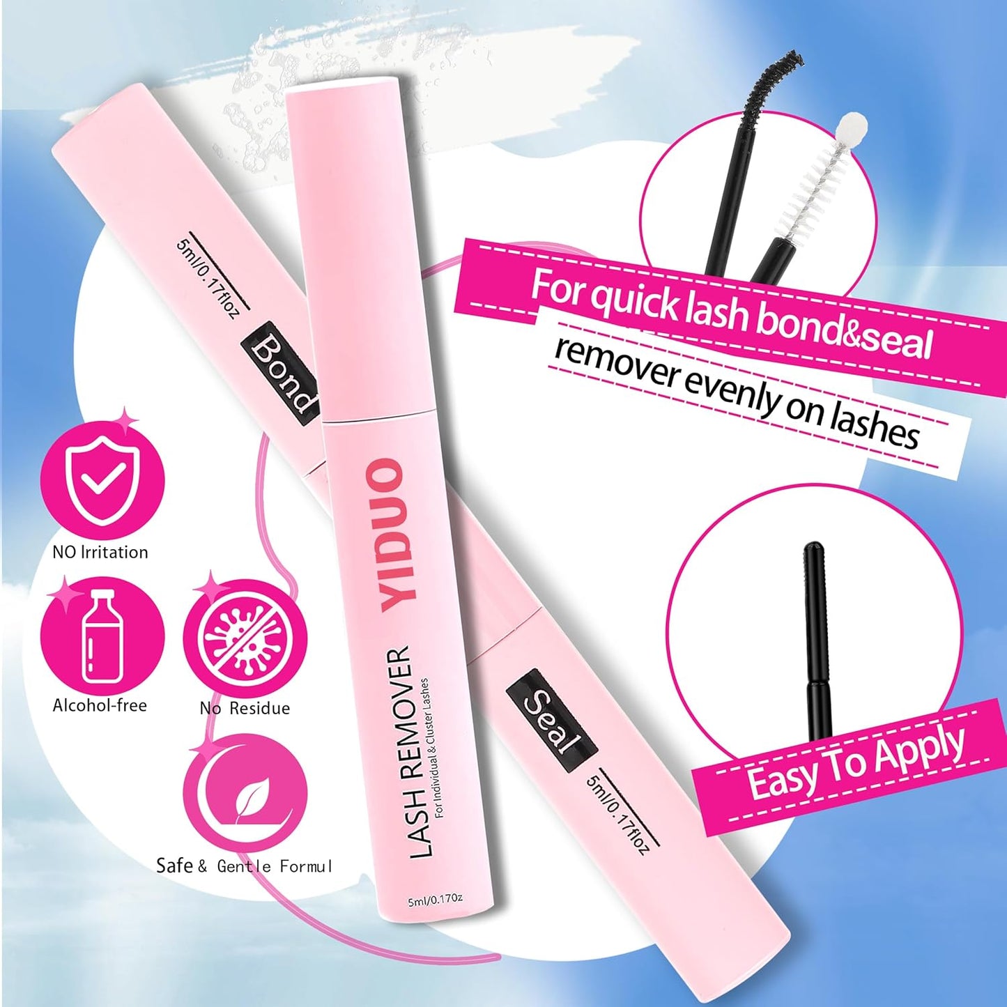 D Curl Volume Fake Eyelashes Lashes Cluster Kit Wispy Faux Mink Lashes 696Pcs Bulk Packs, DIY Individual Eyelash Extensions Wholesale Combo Pack with Glue|Tweezers|Removers-BrightBean Baby