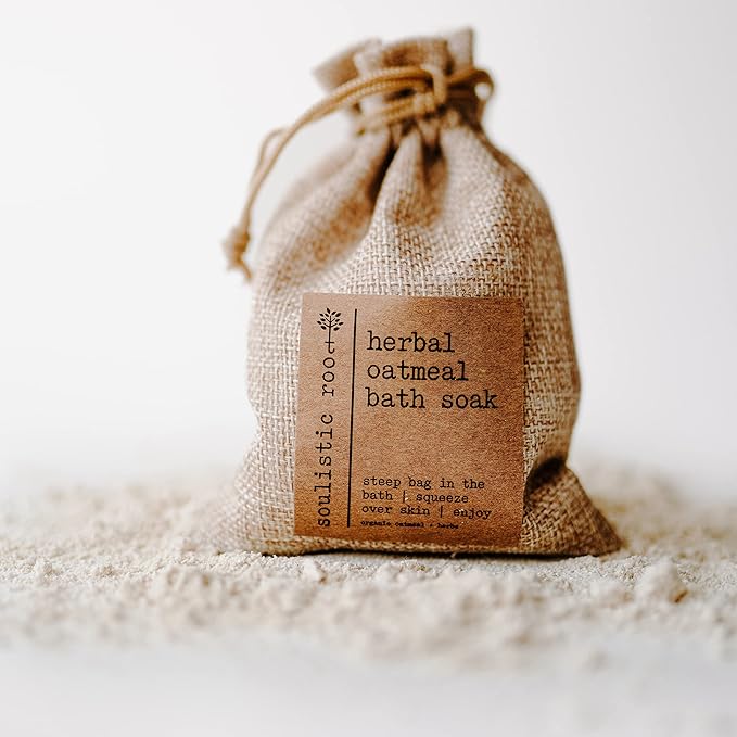 Relaxing Bath Gift Set, Luxury Spa Gifts for Women, Self Care Products for Women and Men, Calm Essential Oil Roller, Oatmeal Lavender Bath Soak & Epsom Salts with Essential Oils-BrightBean Baby