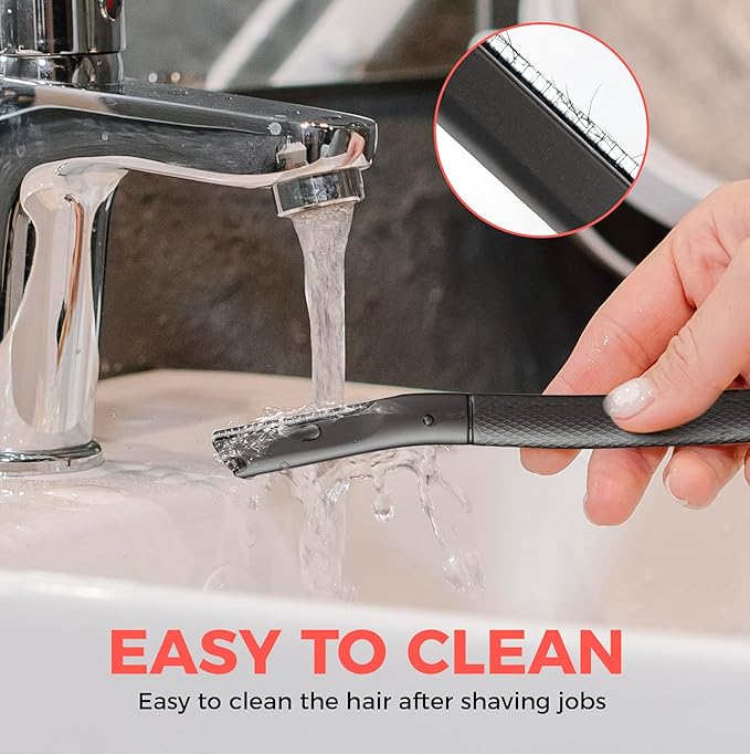 ZOMCHI Eyebrow Razor, Face Razors for Women&Men, Eyebrow Trimmer Shaper with Precision Cover,Facial Shaver with 6 Blades (Black)-BrightBean Baby