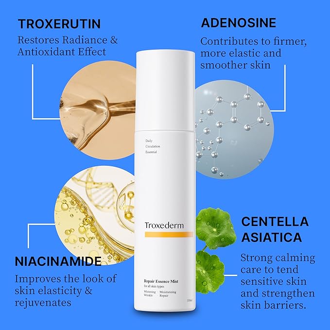 Repair Essence Mist - Hydrating Face Mist for Redness & Blemish-Free, Glowing Skin - with CICA Extract, Niacinamide & Adenosine - Moisturizing & Cooling Face Spray-BrightBean Baby