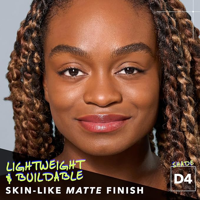 COVER FX Power Play Foundation - Shade D4 - Buildable Full Coverage - Waterproof Sweat-Proof Transfer-Proof - Natural Matte Finish - All Skin Types-BrightBean Baby
