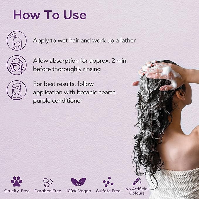 Botanic Hearth Purple Shampoo 16 Fl Oz | For All Shades Of Blonde, Silver & Gray Hair | With Lavender Oil, Vitamin E & Rosemary Oil | Sulfate & Paraben Free-BrightBean Baby