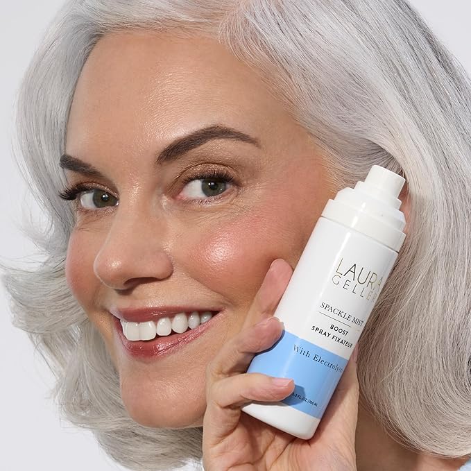 LAURA GELLER NEW YORK Spackle Mist Boost Setting Spray with Electrolytes - Long-Lasting Makeup Spray with Blue Light Protection - Dewy Skin Makeup Setting Spray-BrightBean Baby