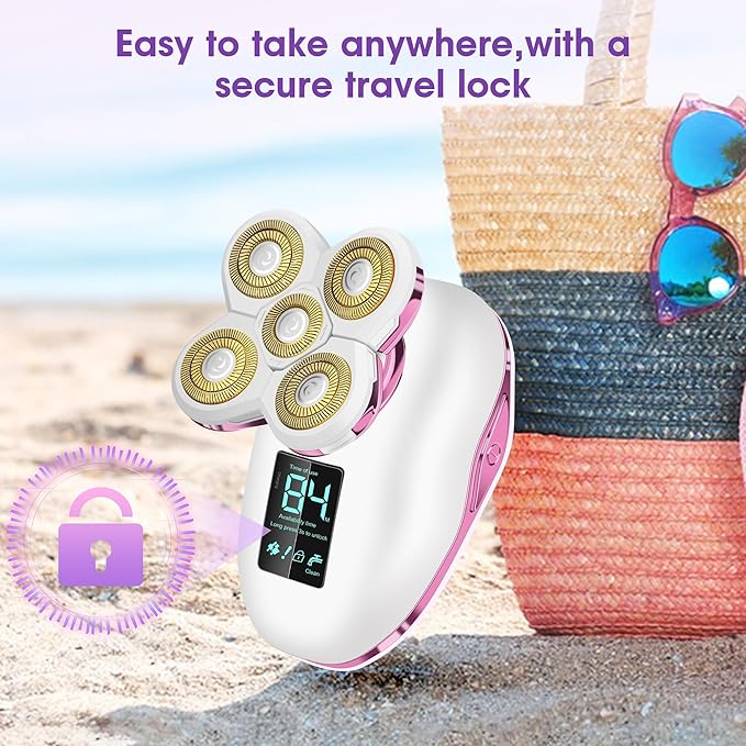 Electric Razors for Women Legs Travel : Rechargeable Waterproof Razor Trimmer for Womens - Dry Wet Electric Shaver for Women - Pro Portable Personal Body Shaver-BrightBean Baby